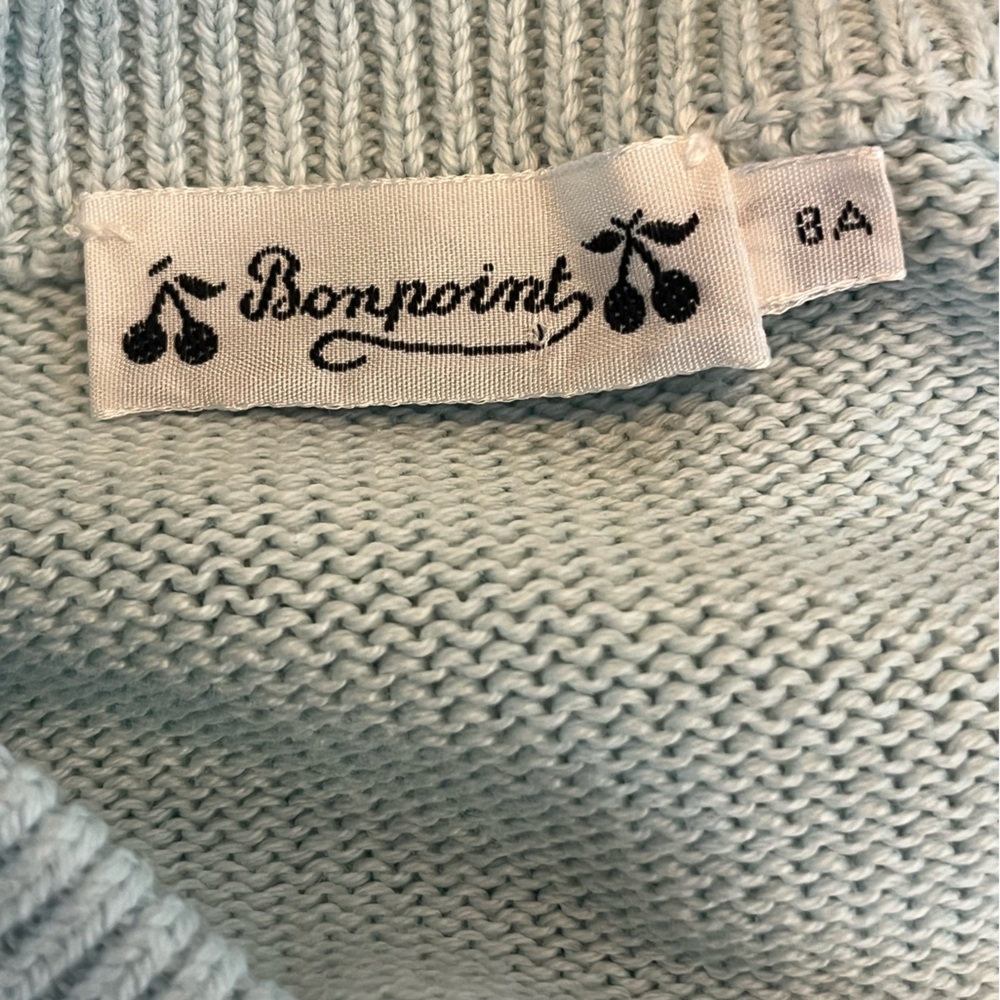 Bonpoint Crewneck light blue Voyage sweater - 100% cotton - Picture 9 of 9